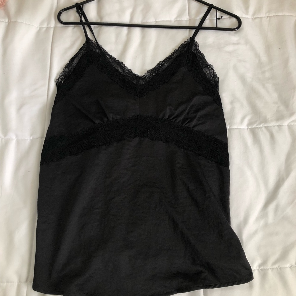 Black silky top